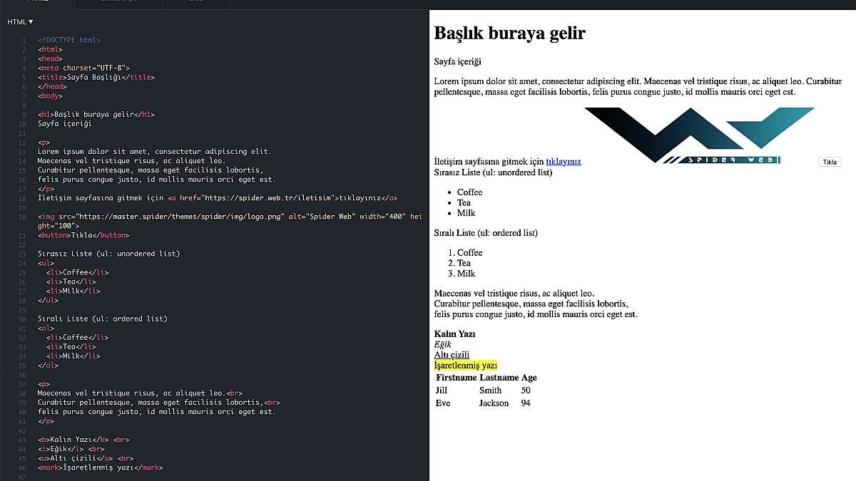 Web Programalama Serisi: HTML Ders 1